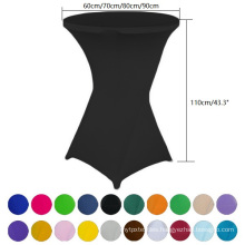 Wholesale cocktail spandex stretch cocktail table covers party wedding tablecloth